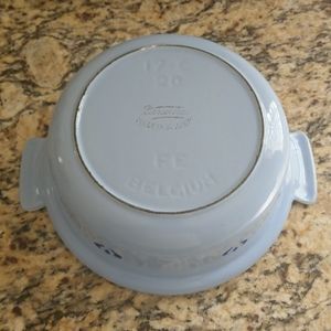 Vintage Descoware enameled cast iron casserole